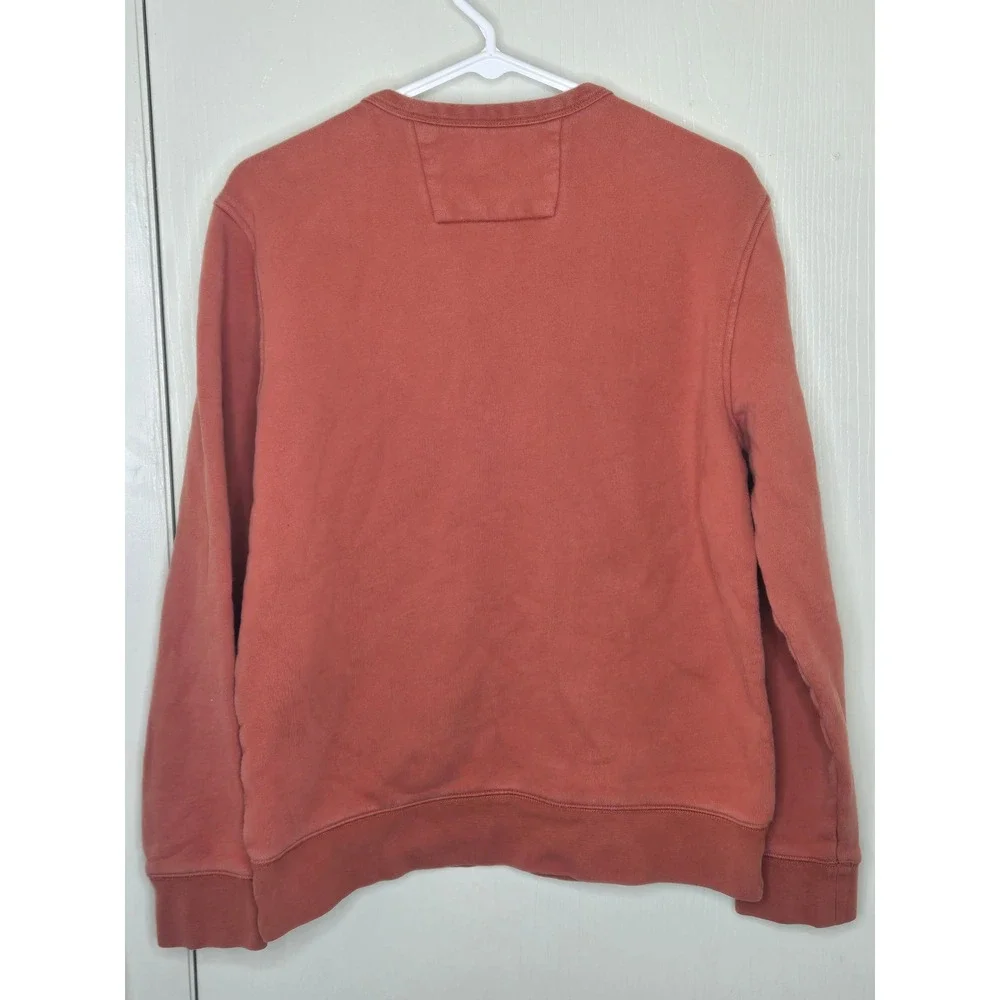 Banana Republic Mens M Terracotta Orange Crewneck Sweatshirt Fleece Pullover